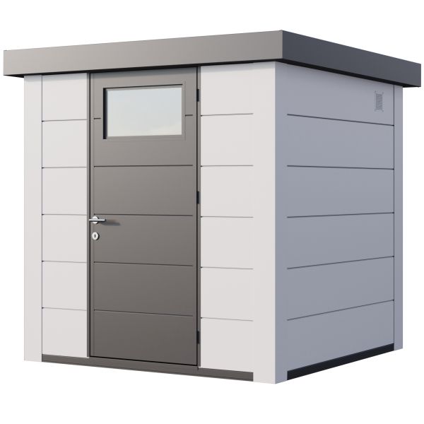 Abri de jardin moderne en acier porte simple 4,3 m² Eleganto 2121