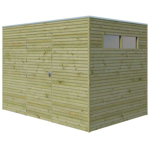 Abri de jardin traité 300 x 210 cm Qube - GAS-0318