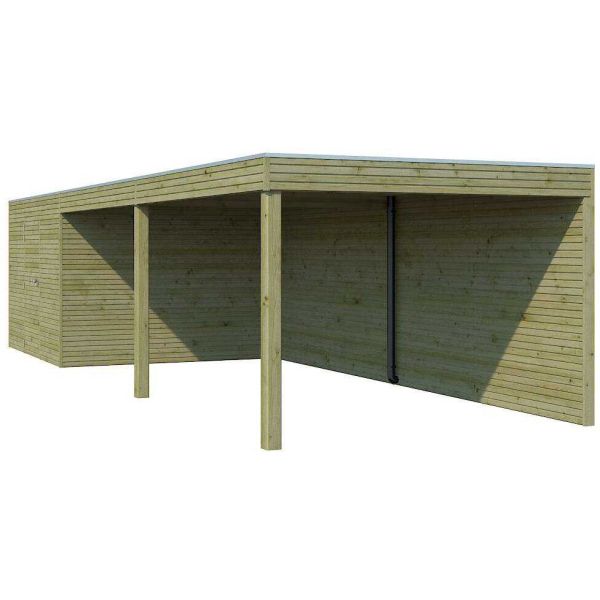 Abri de jardin traité 300 x 300 cm Qube - GAS-0326