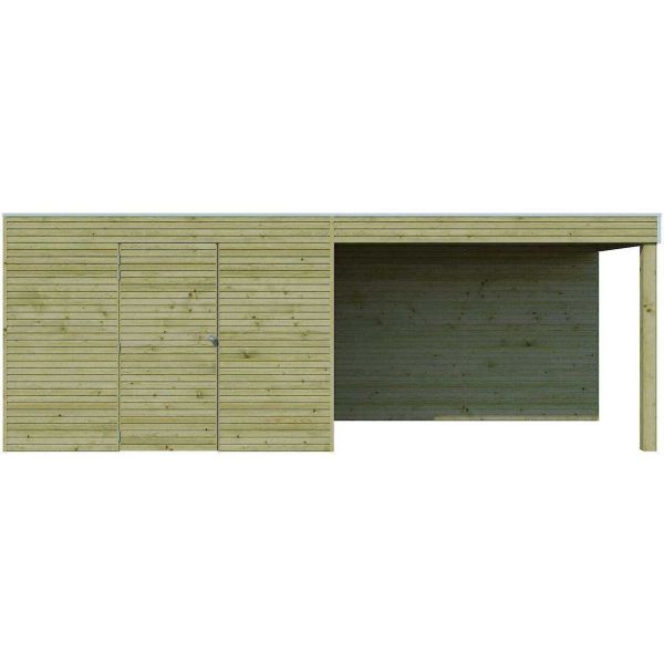 Abri de jardin traité 300 x 210 cm Qube - GARDENAS