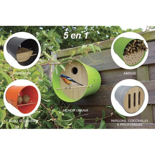 Abri pour oiseaux et insectes 5 en 1 Garden Life Box - GUILLOUARD