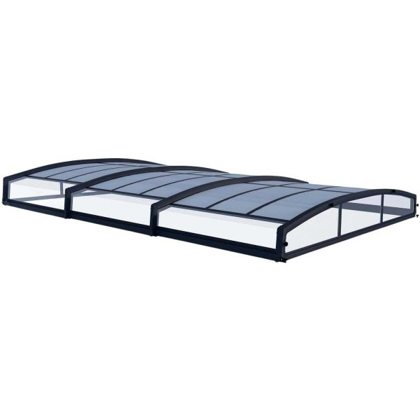 Abri piscine téléscopique en aluminium et polycarbonate Majorca