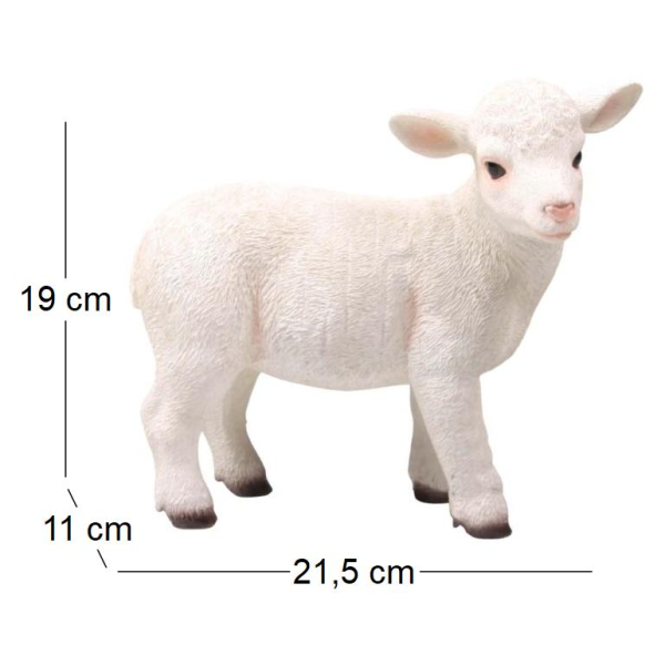 Agneau blanc en résine - IMH-0304