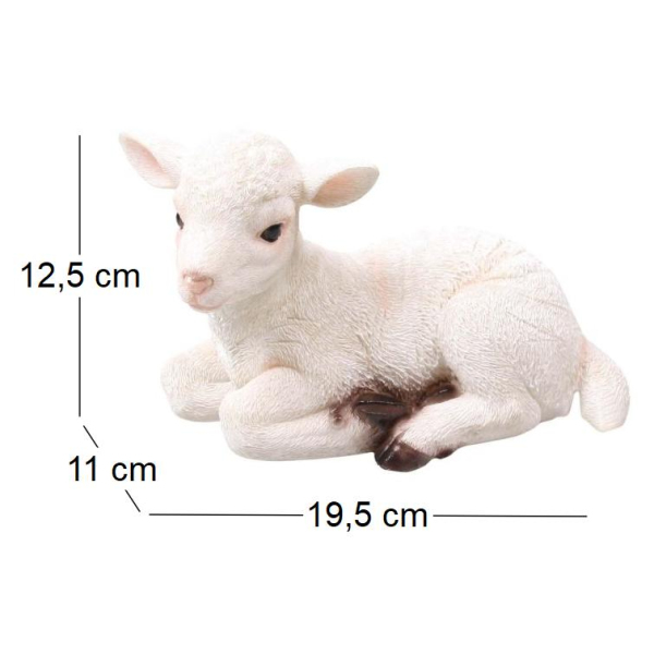 Agneau blanc en résine - IMH-0119