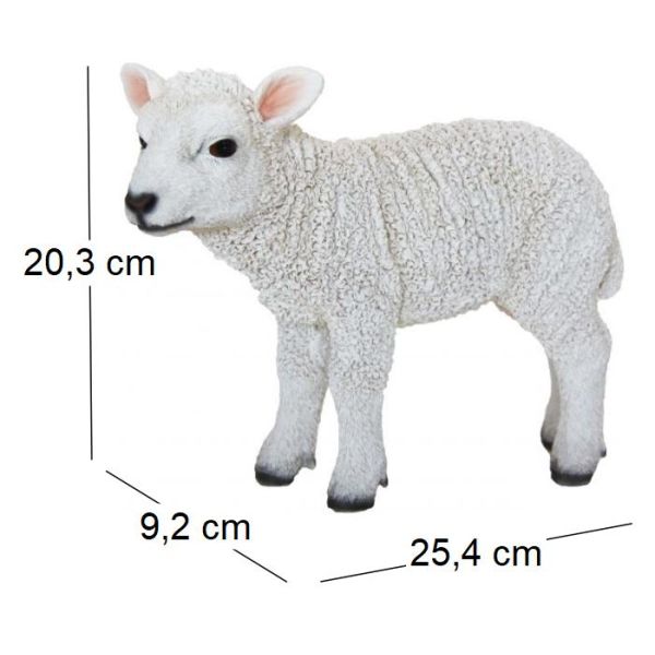 Agneau debout en résine 25 cm - ESS-1164
