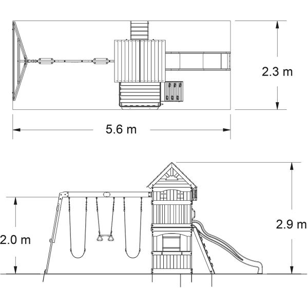 Aire de jeux en bois Atlantic - PRA-0136