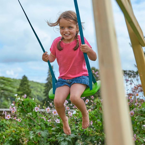 Aire de jeux en bois avec glissière et portique Castelwood - 14