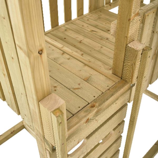 Aire de jeux en bois avec glissière et portique Kingswood - MOO-0145