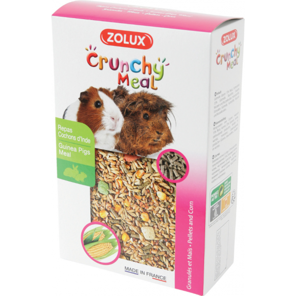 Aliment pour cochons d'Inde Crunchy meal 800 gr