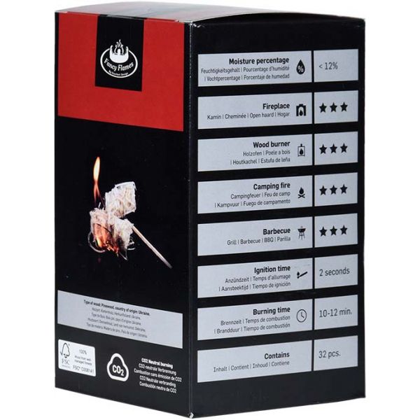 Flam&Co - Allume-feu Laine De Bois X 96