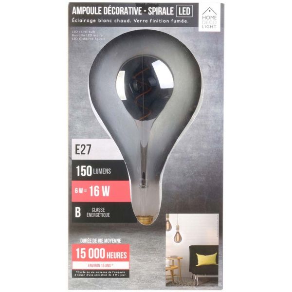 Ampoule LED spirale irisé 28 cm - THE HOME DECO LIGHT