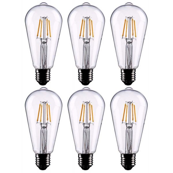 Ampoule longue led avec filament 14.3 cm (lot de 6)