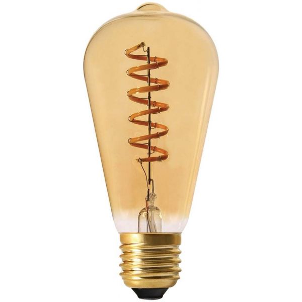 Ampoule longue ambrée avec spirale led 14.2 cm (unitaire )