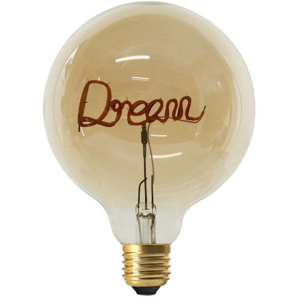 Ampoule ronde LED ambré dream 17 cm