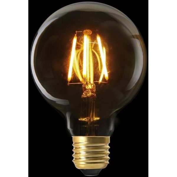 Ampoule ronde LED droit ambre12 cm - THE HOME DECO LIGHT