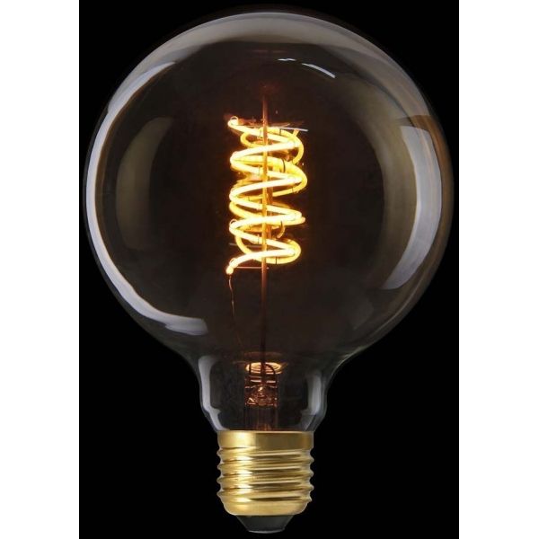 Ampoule ronde LED spirale ambré 17 cm - CMP-1792
