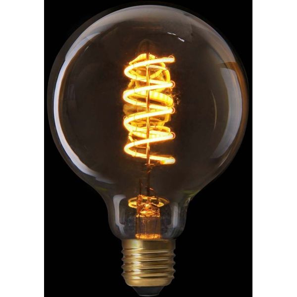 Ampoule ronde ambrée avec spirale LED 14.5 cm - CMP-1010