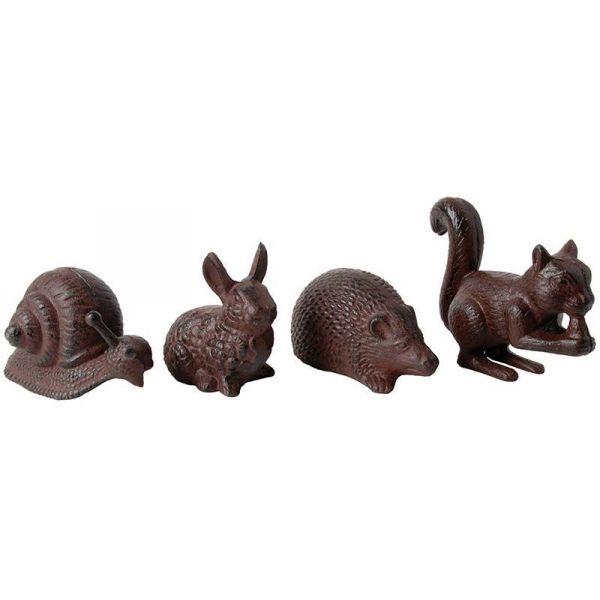 Animaux du jardin en fonte (Lot de 4)