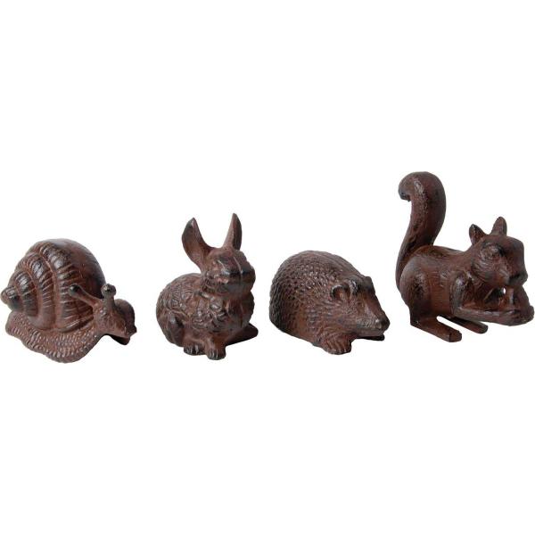 Animaux du jardin en fonte (Lot de 4)