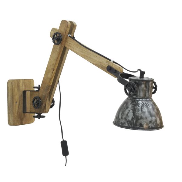 Applique en bois recyclé et métal Archi