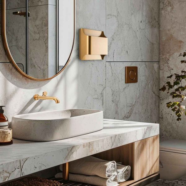 Applique en métal 25 x 25 x 11 cm Bera - HANAH HOME