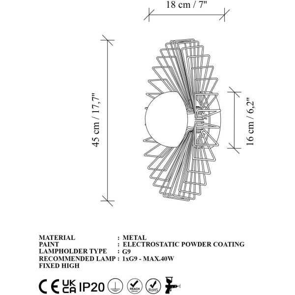 Applique en métal Kaya - ASI-2512