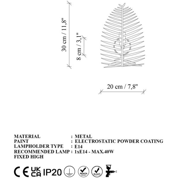 Applique en métal Leaf - ASI-2492