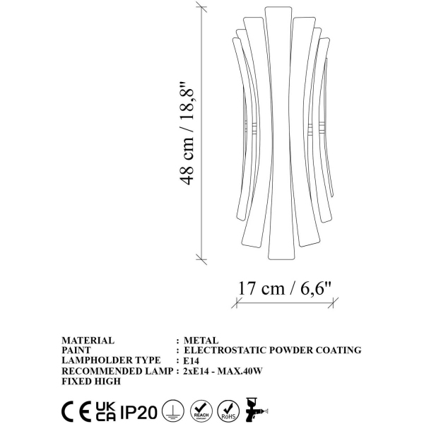 Applique métal en métal Linea - ASI-2197