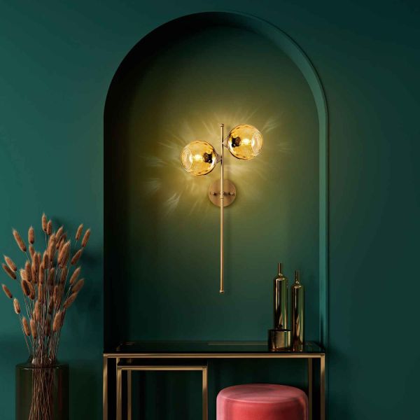 Applique en métal et verre Benek - HANAH HOME