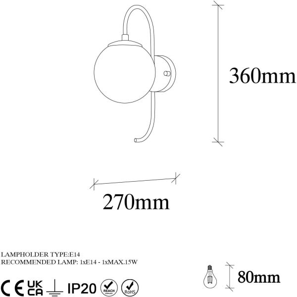 Applique murale en métal Jewel - ASI-0194