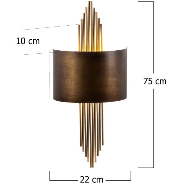 Applique murale en métal Wall - ASI-0247
