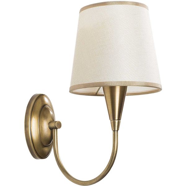 Applique murale métal doré abat-jour tissu Pardo - 32,90