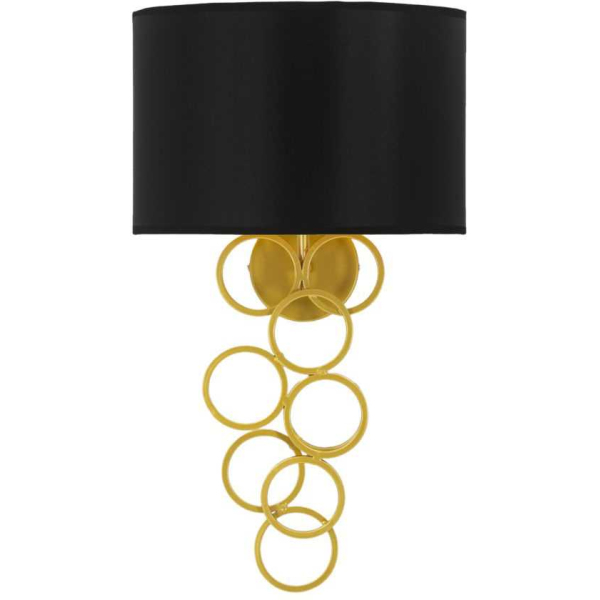 Applique murale en métal et tissu Rich 30 x 20 x 50 cm - 72,90