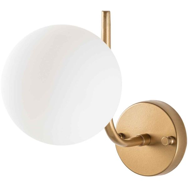 Applique murale en métal et verre Antler