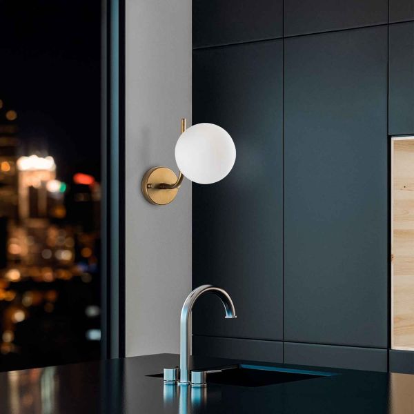 Applique murale en métal et verre Antler - HANAH HOME