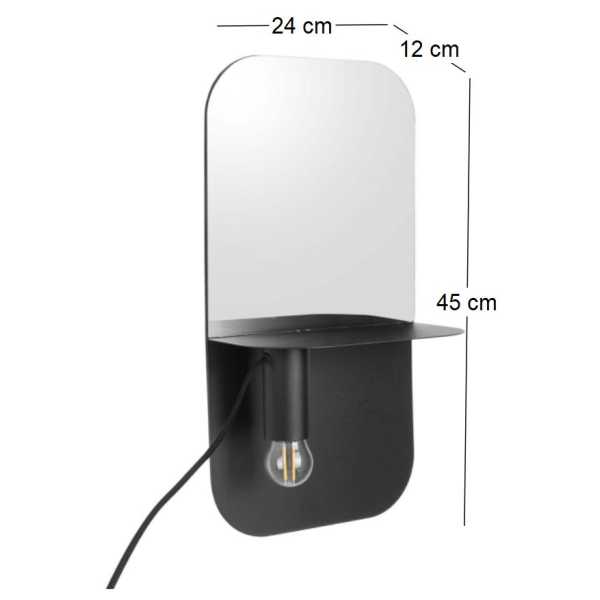 Applique murale avec miroir intégré Plate - 6