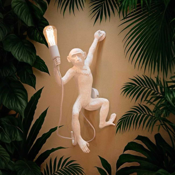 Applique murale en polyrésine Monkey 32 x 32 x 64 cm - MAURO FERRETTI