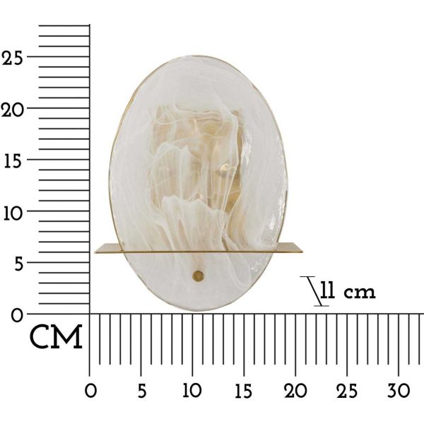 Applique murale en verre et métal Portlan 20 x 11 x 25 cm - MAU-0531