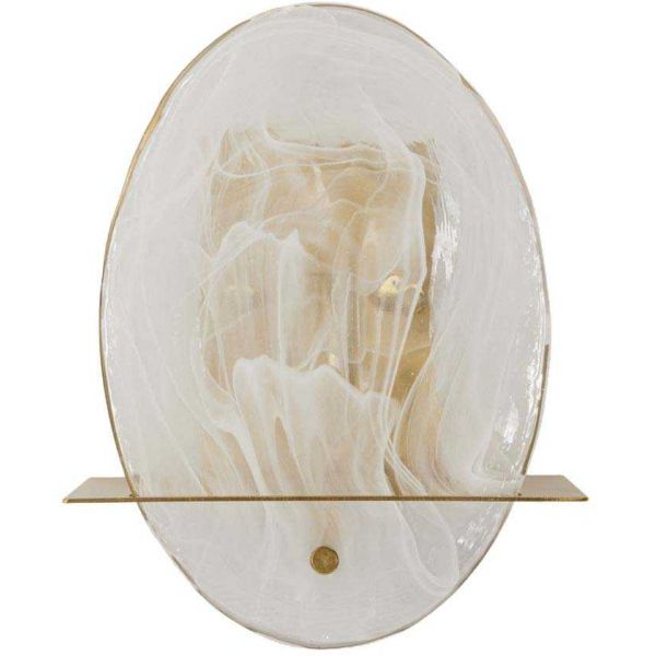 Applique murale en verre et métal Portlan 20 x 11 x 25 cm