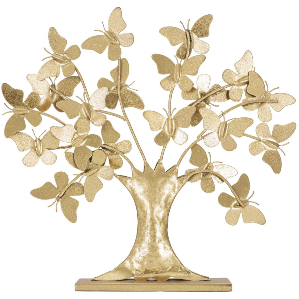 Arbre décorarif en métal avec papillons