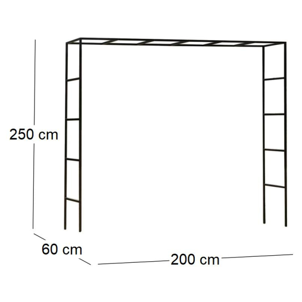 Arche de jardin carrée en acier galvanisé Square - HAR-0101