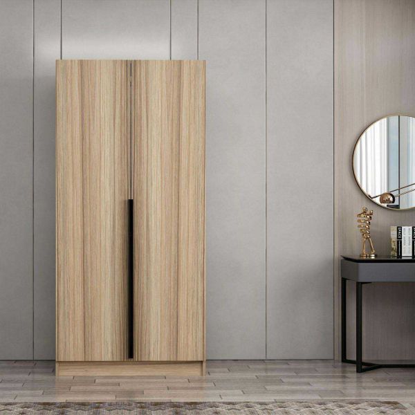 Armoire en aggloméré effet chêne Kale - 5