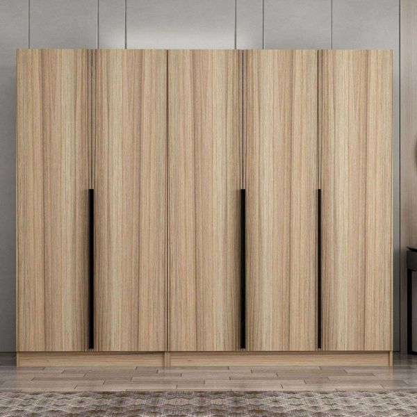 Armoire en aggloméré effet chêne Kale Plus - 7