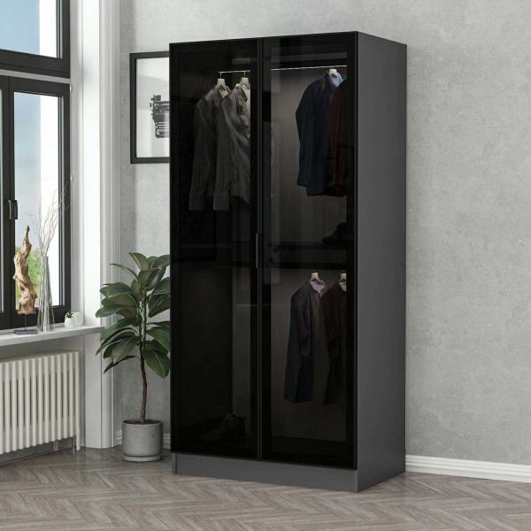 Armoire en aggloméré et verre Kale - 5