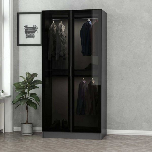 Armoire en aggloméré et verre Kale - 6