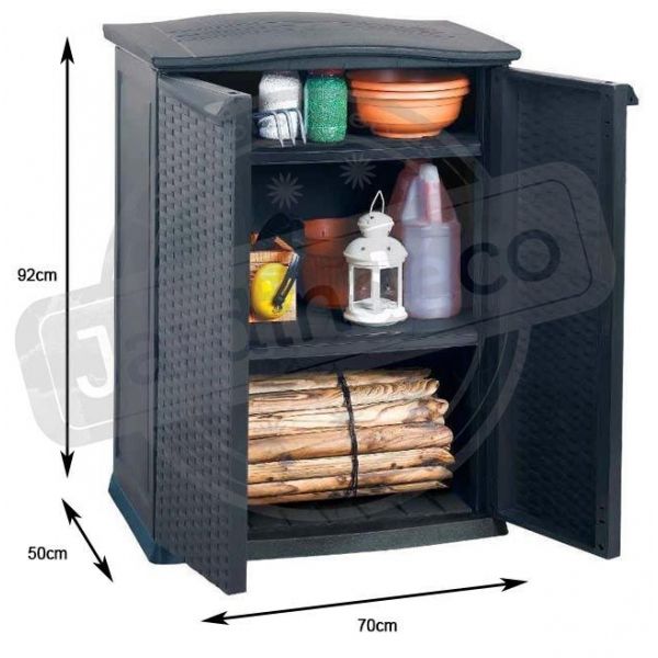 Armoire basse en résine 250l