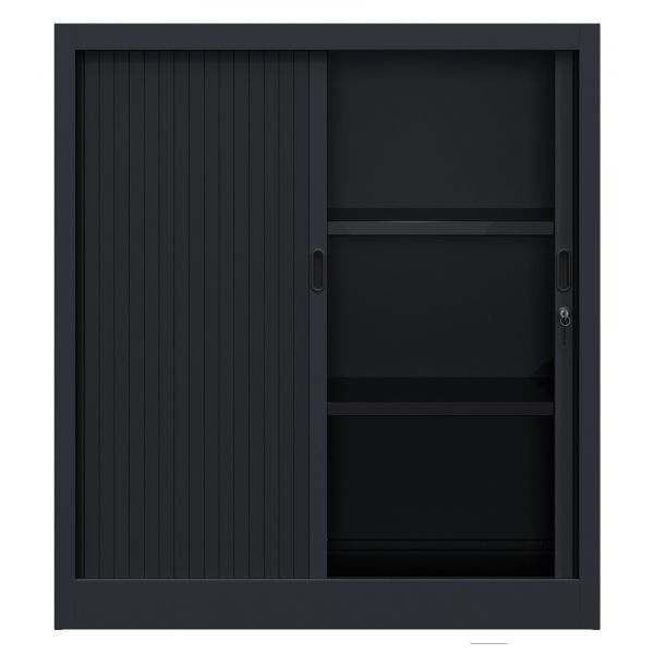 Armoire de bureau portes à rideaux 2 étagères - 339