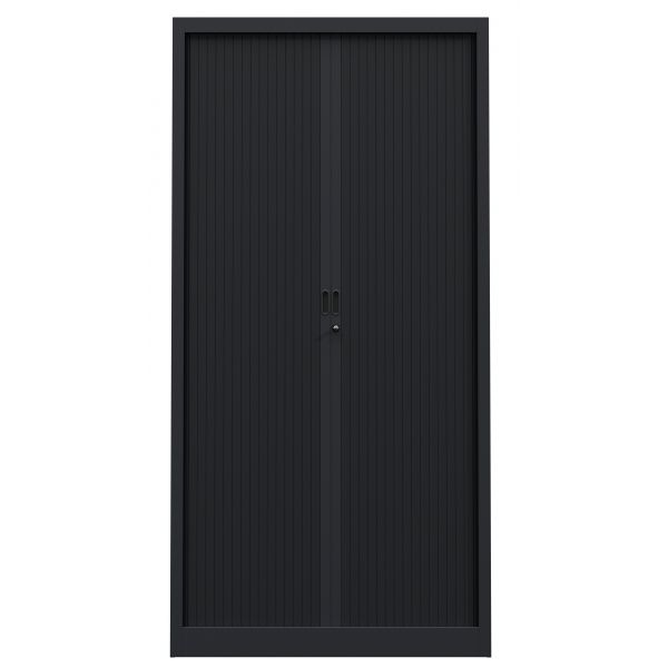 Armoire de bureau portes à rideaux 3 étagères - PHS-0343