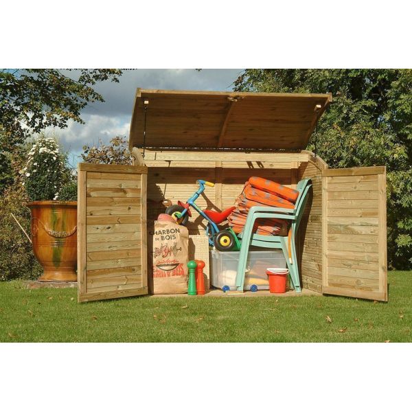 Armoire coffre de jardin en bois 900l
