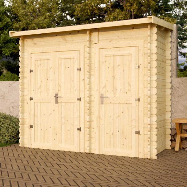 Armoire de jardin en épicéa 2 espaces de rangement 2.52 m2 - EDE-0398